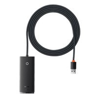 Baseus Adaptor HUB USB-A cu 4 porturi Lite Series (USB-A la USB 3.0*4) 2m negru