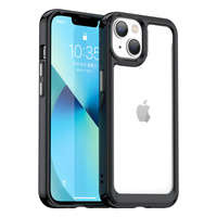 Case husa iPhone Outer Space 14 Plus husă rigidă cu ramă de gel negru