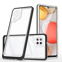 Clar 3in1 husa pentru Samsung Galaxy A42 5G Galaxy A42 5G capac de gel cu ramă neagră
