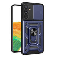 Husa Armor husa Hybrid Camshield pentru Samsung Galaxy A34 5G Capac blindat pentru camera foto albastru Case