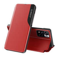 Case husa Eco Leather View caz elegant cu capacul flip și funcția de stand Xiaomi Redmi Note 11T 5G / Redmi Note 11S 5G / Poco M4 Pro 5G roșu