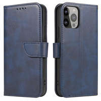 Husa Mag Case husa net pentru Xiaomi Redmi Note 12 Pro / Poco X5 Pro 5G flip cover portofel stand albastru Case