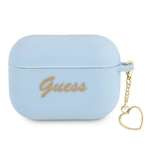 Husa GUESS Apple Husa Pro Case din silicon Charm Collection albastra