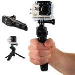 Suport cu mini trepied pentru camere sport GoPro SJCAM negru