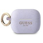 Case Guess GUAPSGGEU AirPods Pro cover purple / purple Silicone Glitter