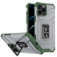 Inel de cristal Case hibrid blindat husa husa + magnetic suport iPhone 13 Pro Max verde