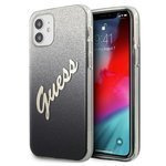 Husa GUESS Apple iPhone 12 Mini Glitter Gradient Script GUHCP12SPCUGLSBK Negru Hardcase