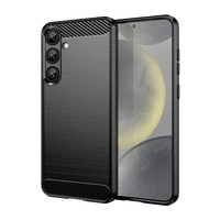 Husa din silicon Carbon Case pentru Samsung Galaxy S25+ - neagra