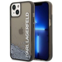 Husa Apple iPhone Liquid Glitter KARL LAGERFELD 14 Elong Black Hardcase