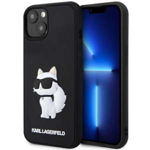 Husa Karl Lagerfeld KLHCP14M3DRKHNK iPhone 14 Plus 6.7" negru/negru greucase Cauciuc Choupette 3D Case