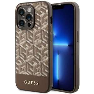 Husa iPhone case MagSafe Guess GUHMP14XHGGCFSEW 14 Pro Max 6.7" maro/maro tare GCube Stripes Case