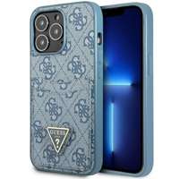 Husa Apple iPhone GUESS 13 Pro Max 4G Triangle Logo Cardlot Blue Hardcase