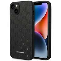 Husa Apple iPhone KARL LAGERFELD 14 Plus Saffiano Mono Mono Metal Logo Black Hardcase