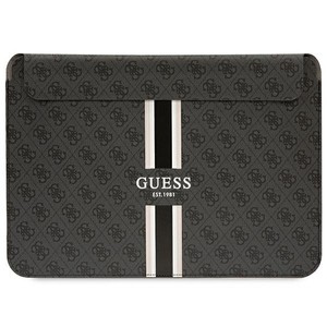 Manșon Guess GUCS14P4RPSK 14" negru/negru 4G cu dungi imprimate