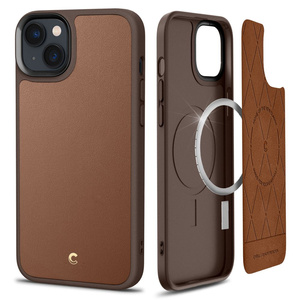 Husa Spigen iPhone Mag MagSafe 14 Plus Cyrill Kajuk Șaua maro Cyrill Kajuk Saddle Brown