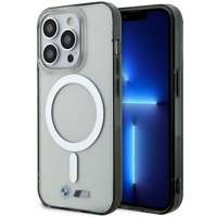 Husa iPhonecase BMW BMHMP14LHCRS 14 Pro 6.1" transparent dur Inel argintiu transparent MagSafe
