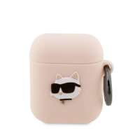 Karl Lagerfeld KLA2RUNCHP KLA2RUNCHP AirPods 1/2 capac roz / roz silicon Choupette Head 3D