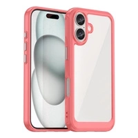 Husă Outer Space cu cadru de gel pentru iPhone 16 - roșu