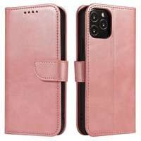 Magnet Case husă elegantă husa husă cu clapetă și funcție de suport iPhone 12 Pro Max roz