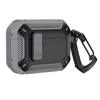 Husa blindata pentru Airpods 4 cu carabina - gri