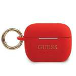 Husa GUESS Apple AirPods Pro Silicone Glitter GUACAPSILGLRE Roșu Case