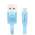 Cablu Flat USAMS MicroUSB 1,2 m albastru