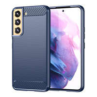 Case husanounou Carbon Samsung Galaxy S23+ flexibil siliko carbo capac albastru