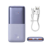 Baseus cabluriPowerbank Bipow Pro 10000mAh 20W violet cu m USB tip A - USB tip C 3A 0.3m (PPBD040205)