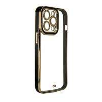 Case husa Moda pentru Samsung Galaxy A12 5G Galaxy A12 5G capacul de gel cu rama de aur negru