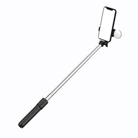 Selfie stick WR1YXS trepied telescopic 0,71m cu lampă rotundă - negru