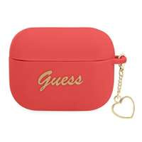 Husa GUESS Apple AirPods Pro Silicone Charm Charm Heart Collection Cover Red Case