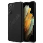 Husa GUESS Samsung Galaxy S21 Plus Script Vintage GUHCS21MLSVSBK Carcasă rigidă neagră GUHCS21MLSVSBK