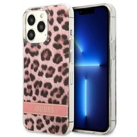 Husa GUESS Apple iPhone 13 Pro Max Max Leopard Pink Hardcase