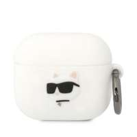 Karl Lagerfeld KLA3RUNCHH AirPods 3 acoperă alb / alb silicon Choupette Head 3D