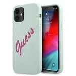 Husa GUESS Apple iPhone 12 Mini Silicone Vintage GUHCP12SLSVSBF Blue Fuchsia Hardcase