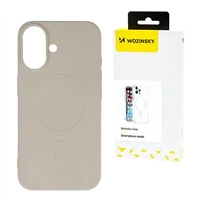 Husa din silicon Wozinsky Husa magnetica Magsafe pentru Samsung Galaxy S25 - Bej