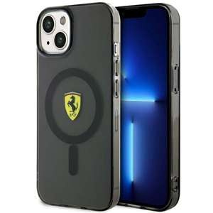 Husa iPhonecase MagSafe Ferrari FEHMP14MURKK 14 Plus 6.7" negru/negru greu translucid Case