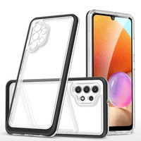 Clear 3in1 husa pentru Samsung Galaxy A32 5G Galaxy A32 5G capac de gel cu ramă neagră