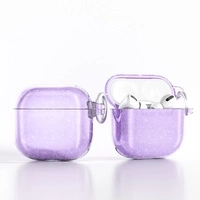 Husă cu sclipici pentru AirPods 4 - violet
