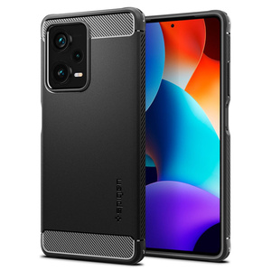 Husa Spigen Rugged Armor MATTE XIAOMI REDMI NOTE 12 PRO+ PLUS 5G NEGRU