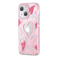 Husa Husa iPhone Kingxbar Heart Star Series 14 Plus Case Back Cover Pink Heart Case