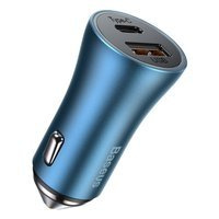 Baseus Golden Contactor Pro quick car charger USB Type C / USB 40 W Power Delivery 3.0 Quick Charge 4+ SCP FCP AFC blue (CCJD-03)