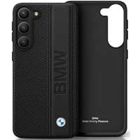Husacase Bmw Bmhcs23s2222rdpk S23 S911 negru/negru din piele tare texturată și cu dungi Case