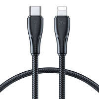 cablu Joyroom USB C - Lightning 20W Surpass Series pentru încărcare rapidă și transfer de date 0,25 m negru (S-CL020A11)