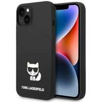 Husa Apple iPhone KARL LAGERFELD 14 Plus Silicone Choupette Body Black Hardcase