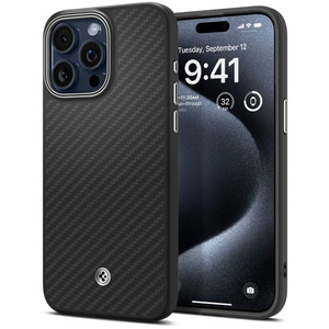 Husa Spigen Enzo Aramid Mag MagSafe  iPhone 15 Pro Max MATTE Negru Case