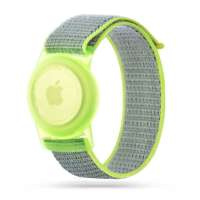 Strap Tech-protect Nylon pentru copii Apple Airtag Lime