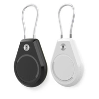 Husă Apple AirTag impermeabilă cu cablu de oțel - negru + alb (2 bucăți)