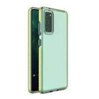 Spring Case husă din gel husa cu ramă colorată pentru Samsung Galaxy S21+ 5G (S21 Plus 5G) galben