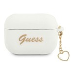 Husa GUESS Apple Husa Pro Case din silicon Charm Collection, alba